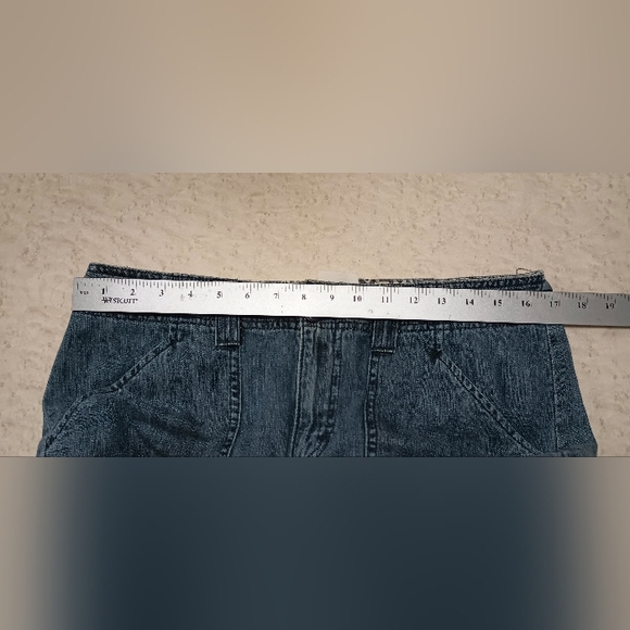 Lee One True Fit Capri Cargo Denim 10 Medium Women's Blue Lower Of The Waist - Picture 5 of 8